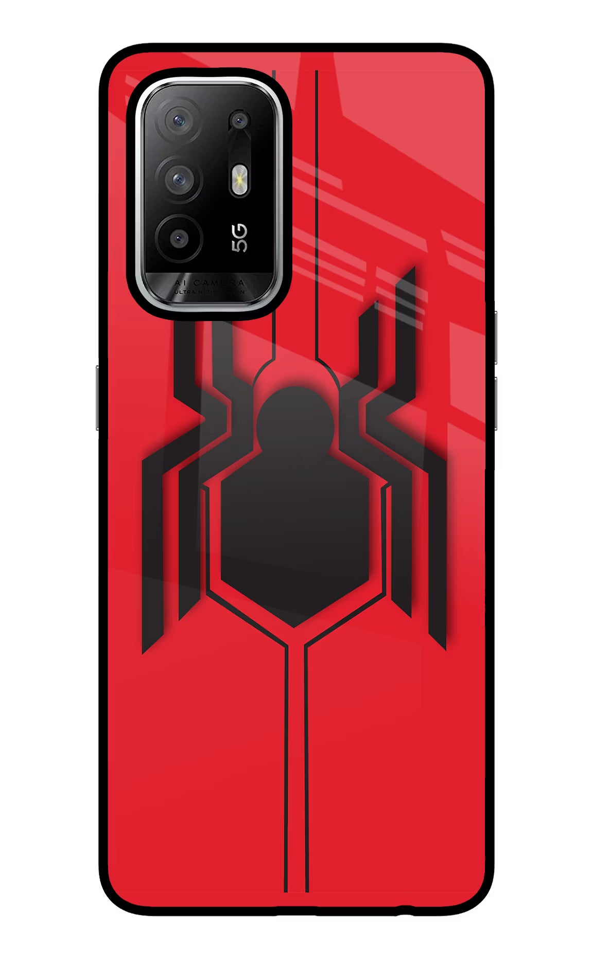 Spider Oppo F19 Pro+ Glass Case Back Cover by Casekaro