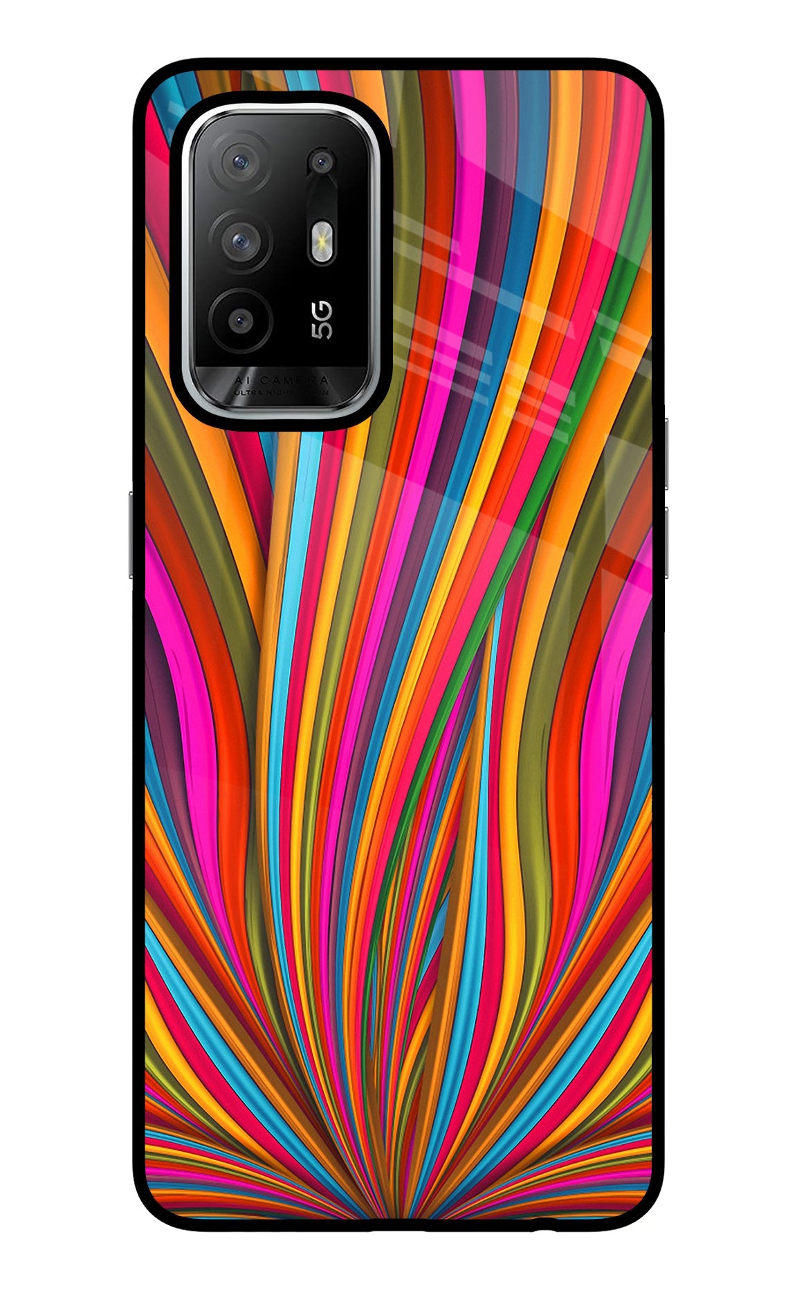 Trippy Wavy Oppo F19 Pro+ Back Cover