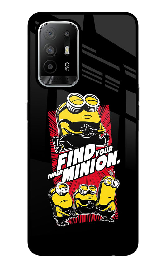 Find your inner Minion Oppo F19 Pro+ Glass Case