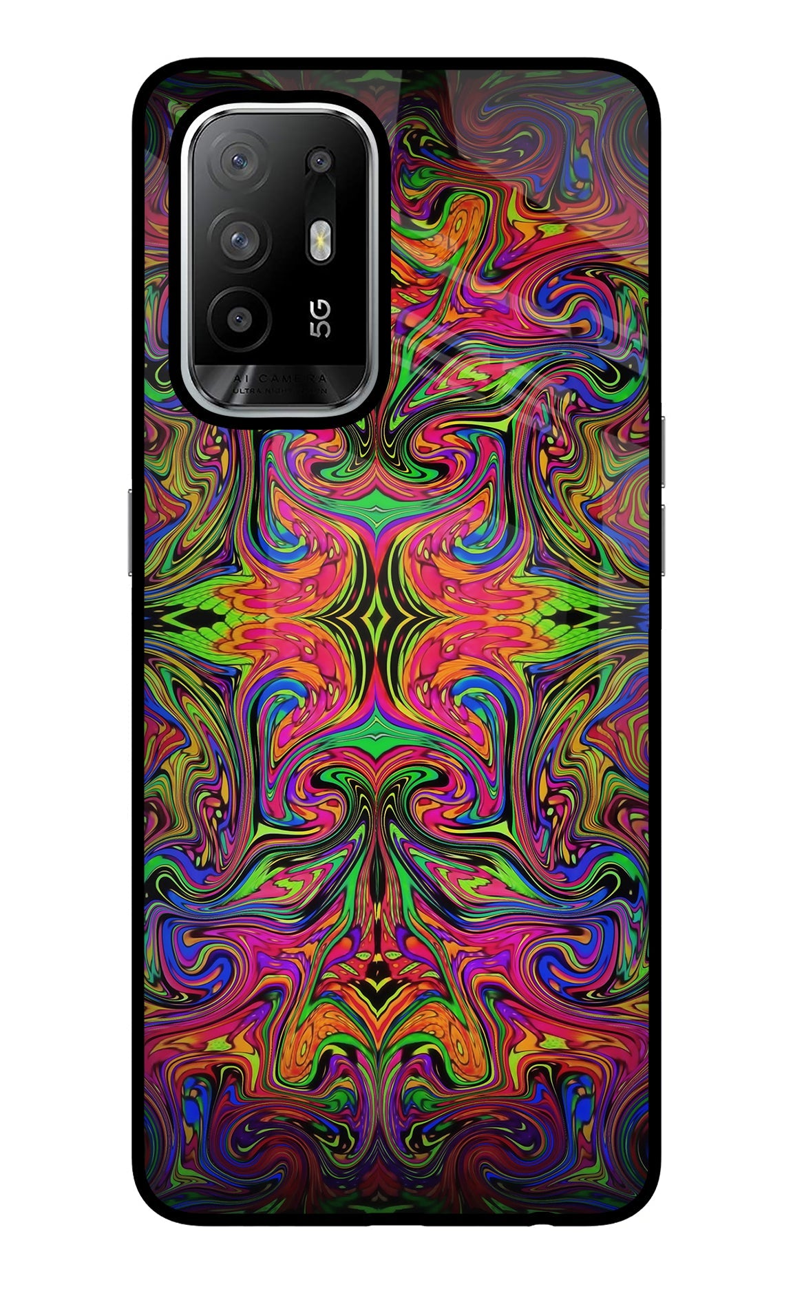 Psychedelic Art Oppo F19 Pro+ Back Cover