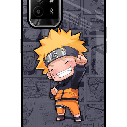 Chota Naruto Oppo F19 Pro+ Glass Case Back Cover by Casekaro