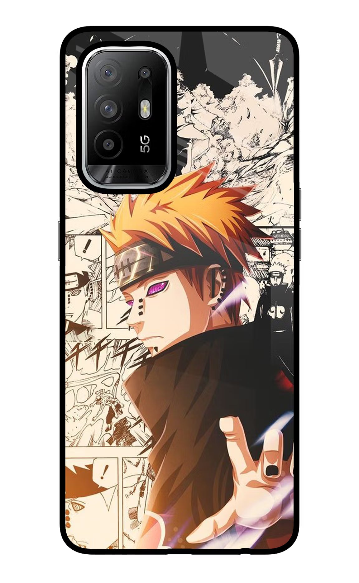 Pain Anime Oppo F19 Pro+ Glass Case Back Cover by Casekaro