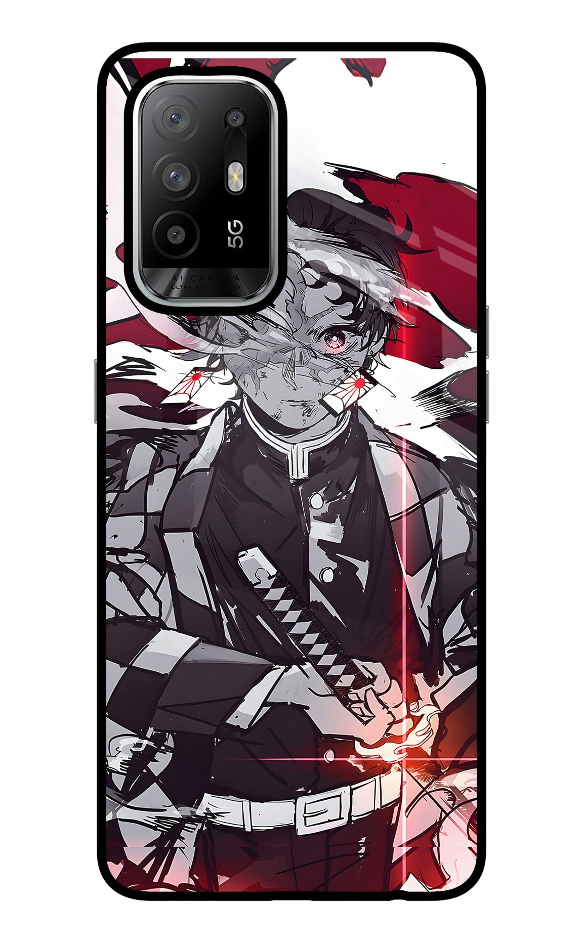 Demon Slayer Oppo F19 Pro+ Glass Case