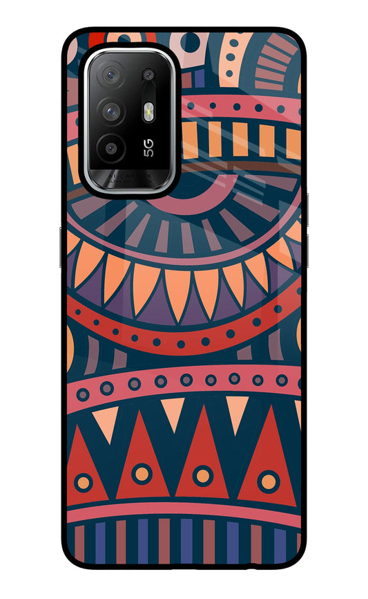 African Culture Design Oppo F19 Pro+ Glass Case