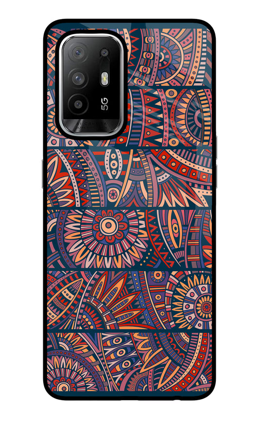 African Culture Design Oppo F19 Pro+ Glass Case