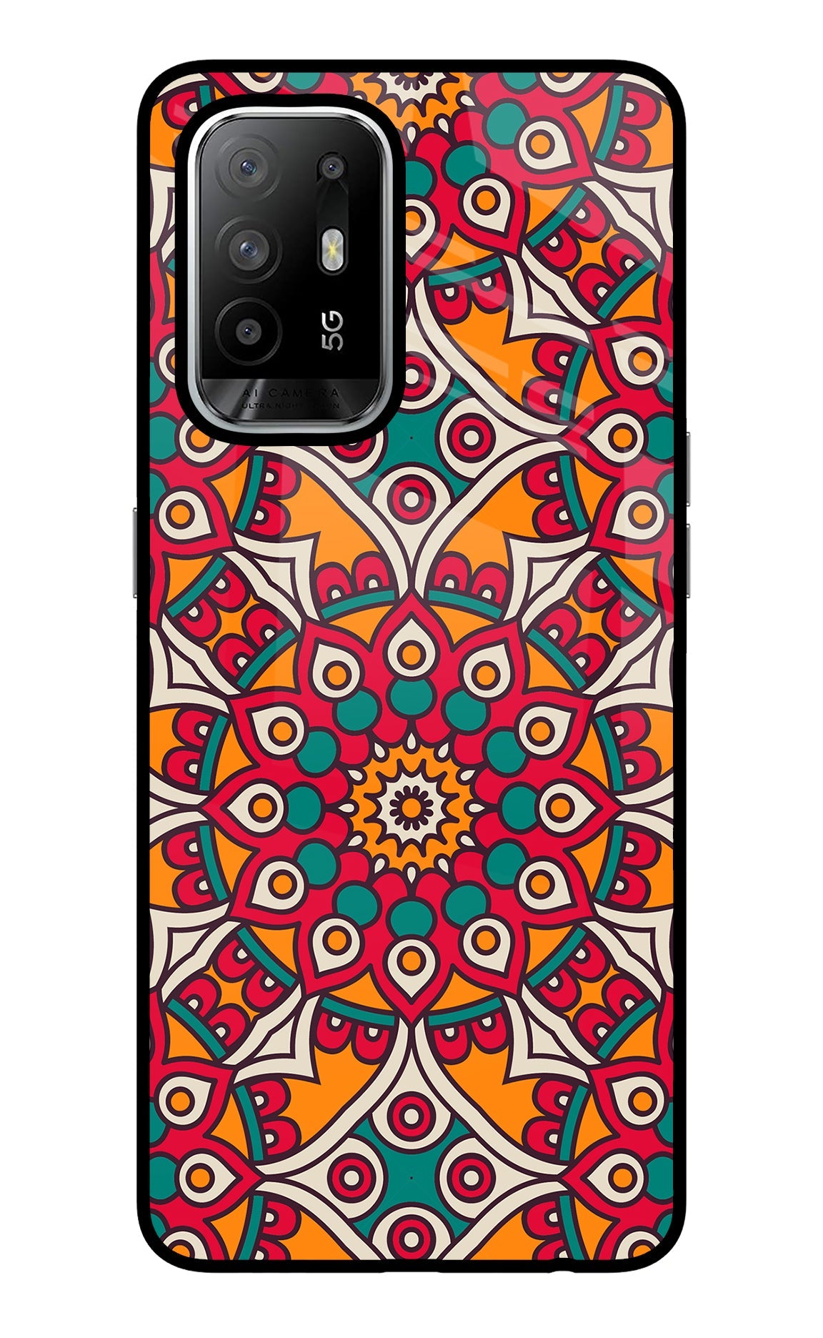 Mandala Art Oppo F19 Pro+ Glass Case