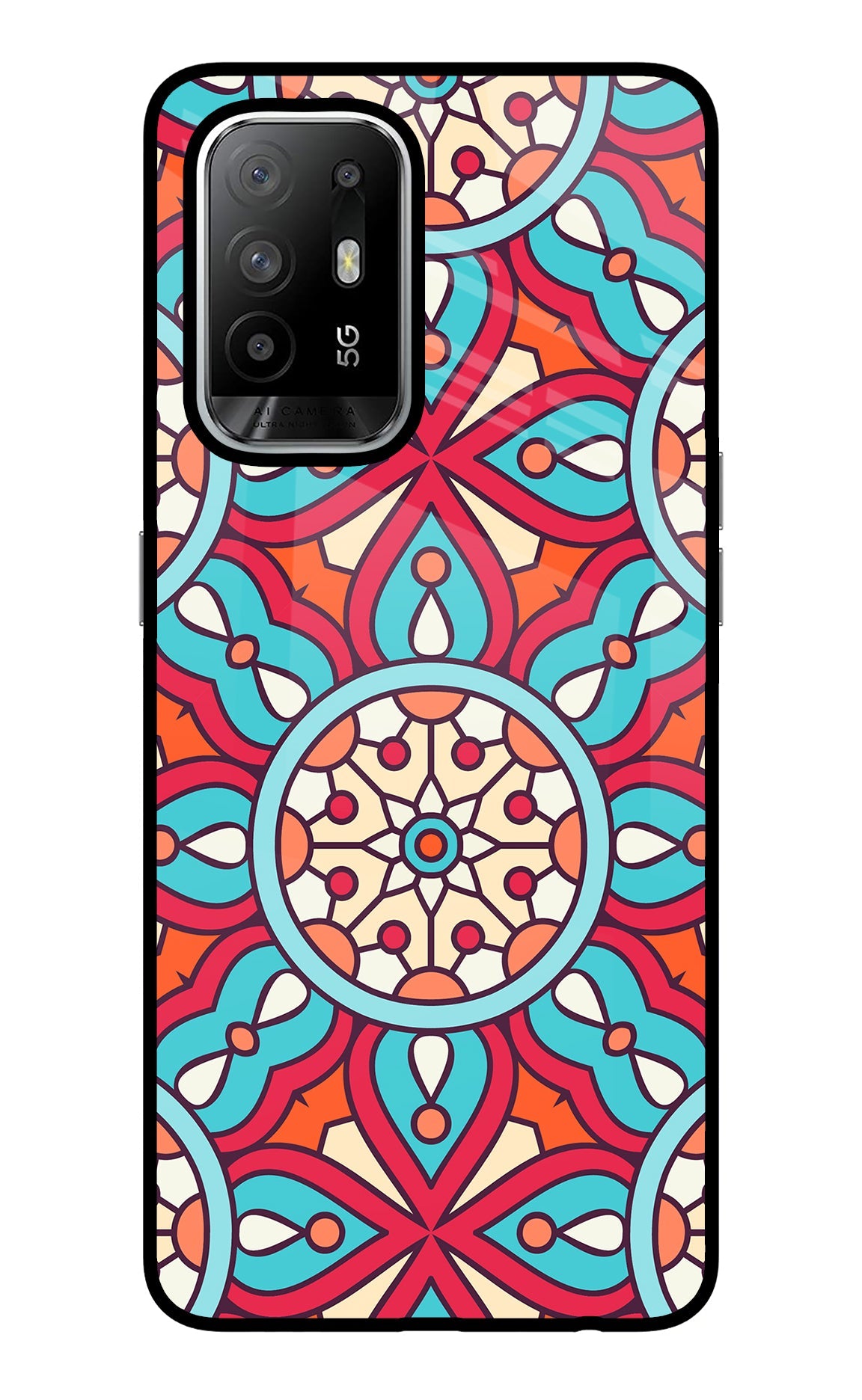 Mandala Geometric Oppo F19 Pro+ Glass Case