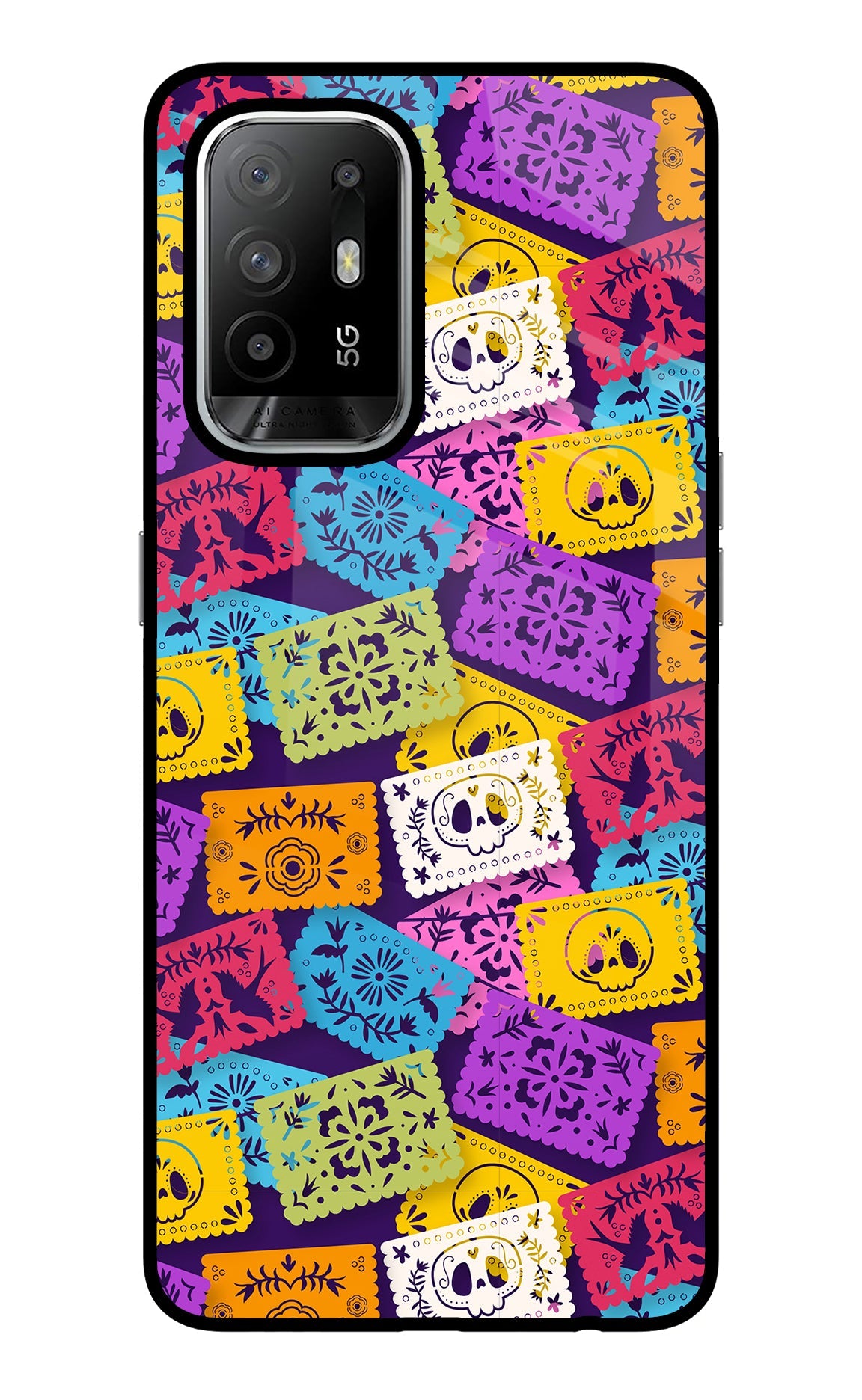 Mexican Pattern Oppo F19 Pro+ Glass Case