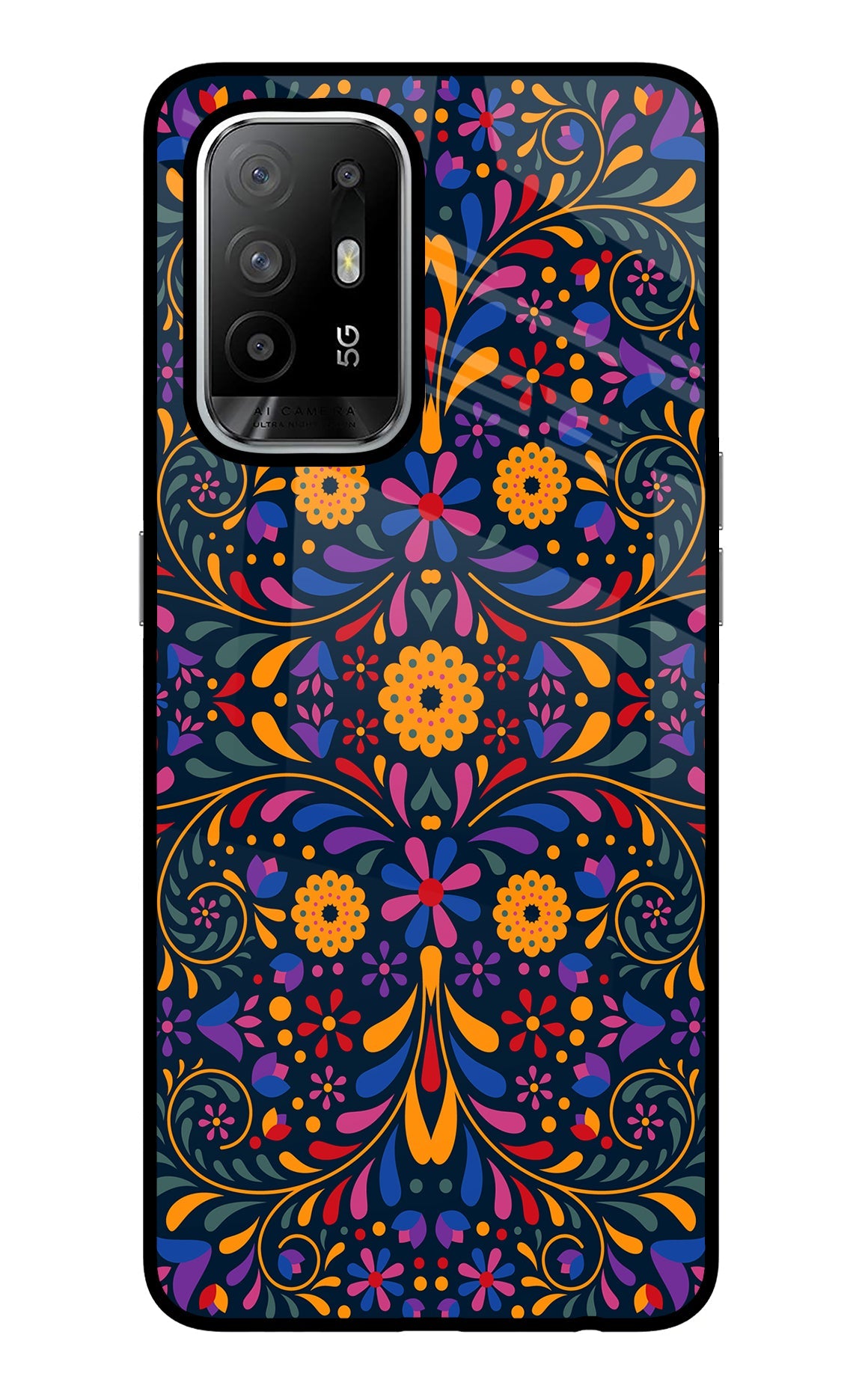 Mexican Art Oppo F19 Pro+ Glass Case