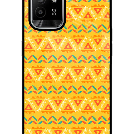 Tribal Pattern Oppo F19 Pro+ Glass Case Back Cover by Casekaro