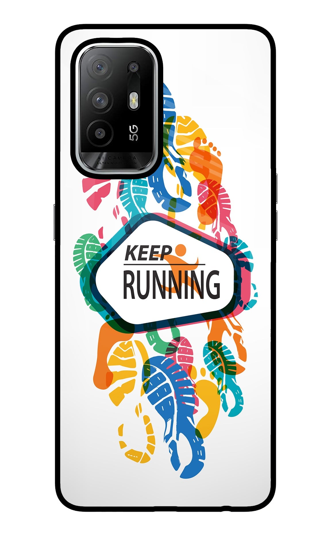 Keep Running Oppo F19 Pro+ Glass Case