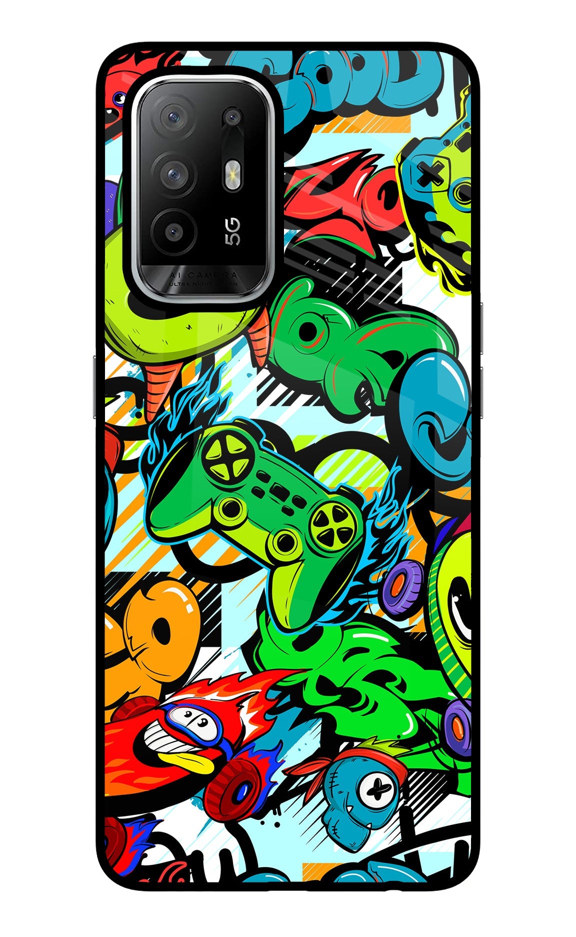 Game Doodle Oppo F19 Pro+ Back Cover