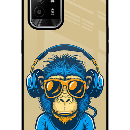Monkey Headphone Oppo F19 Pro+ Glass Case
