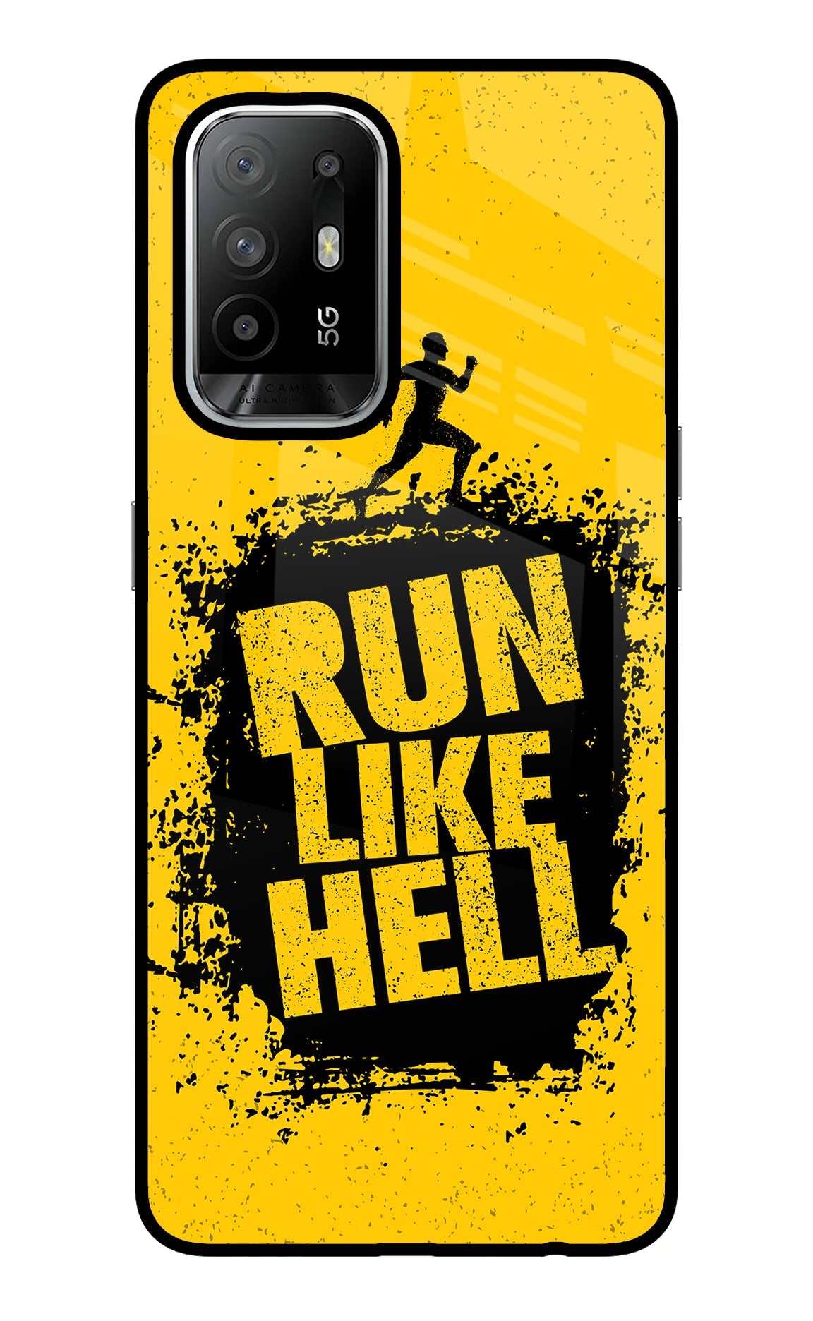 Run Like Hell Oppo F19 Pro+ Glass Case