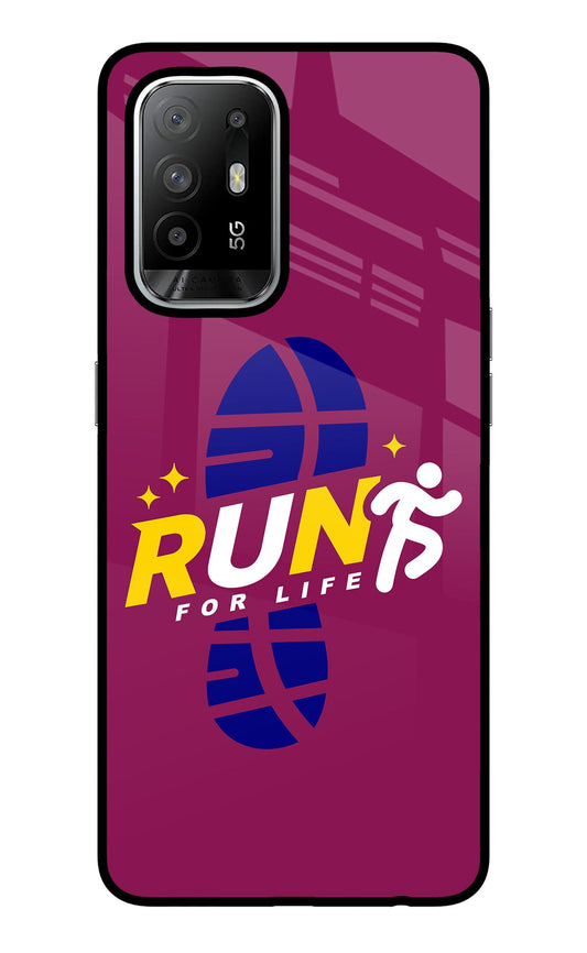 Run for Life Oppo F19 Pro+ Glass Case