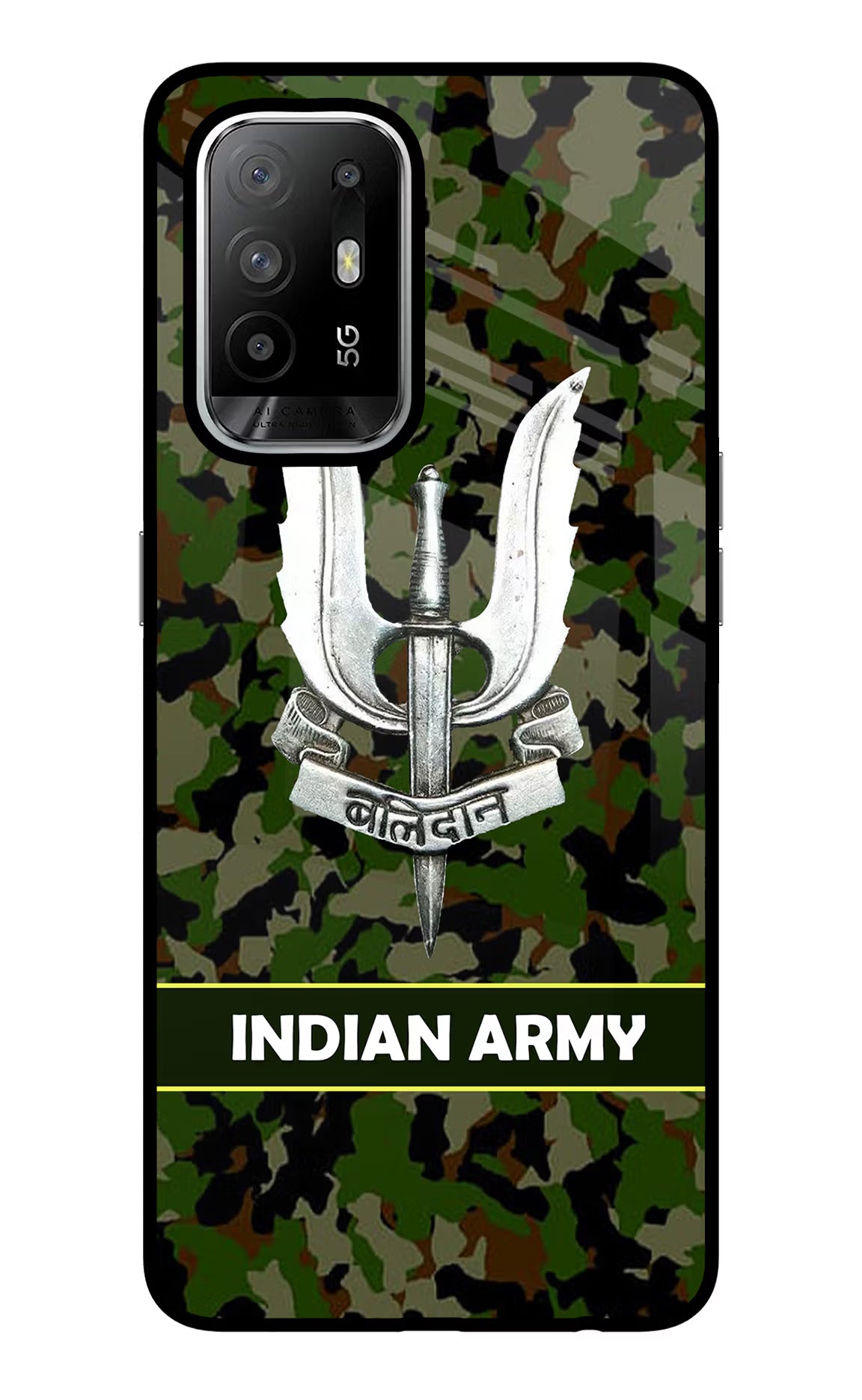 Balidan Indian Logo Oppo F19 Pro+ Glass Case Back Cover by Casekaro