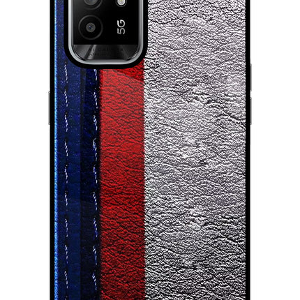BMW Stripes Oppo F19 Pro+ Glass Case Back Cover by Casekaro