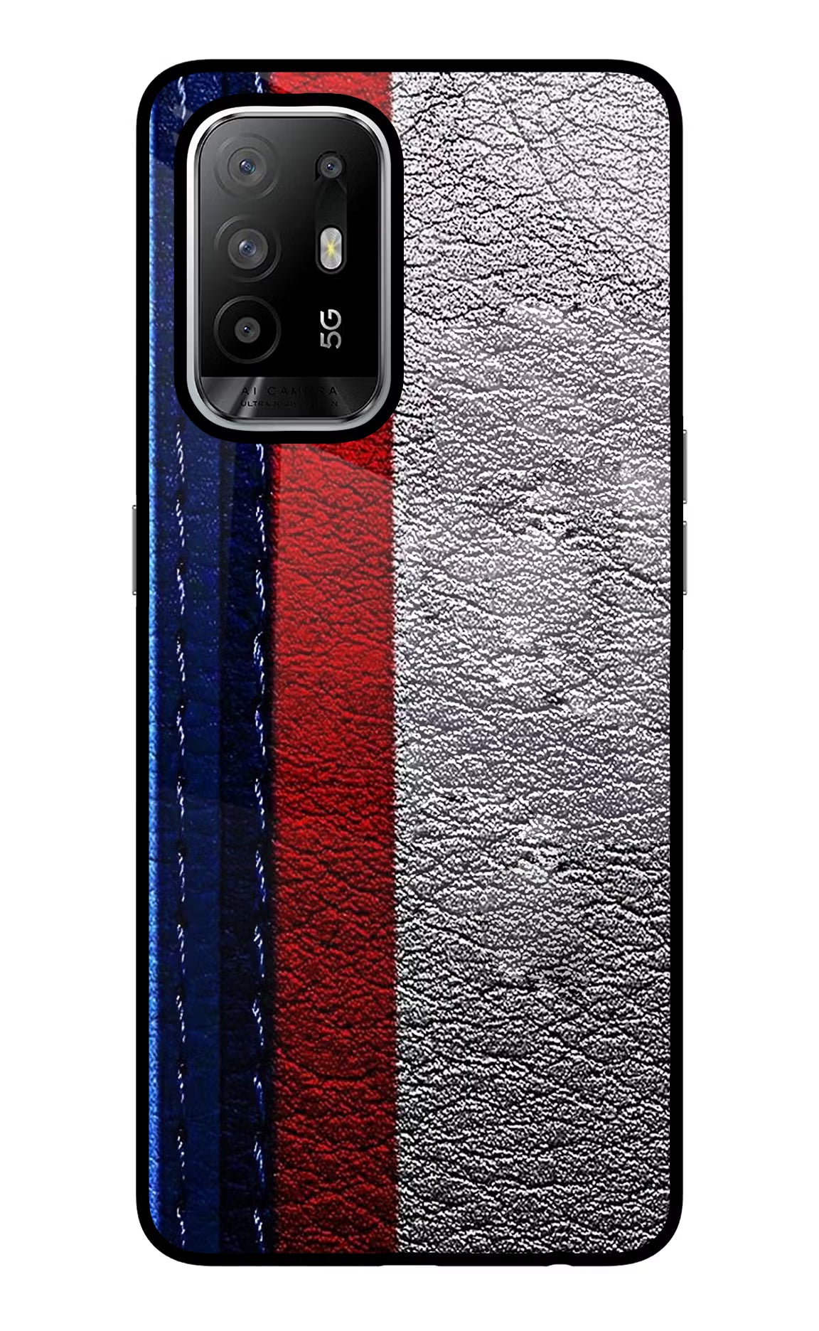 BMW Stripes Oppo F19 Pro+ Glass Case Back Cover by Casekaro