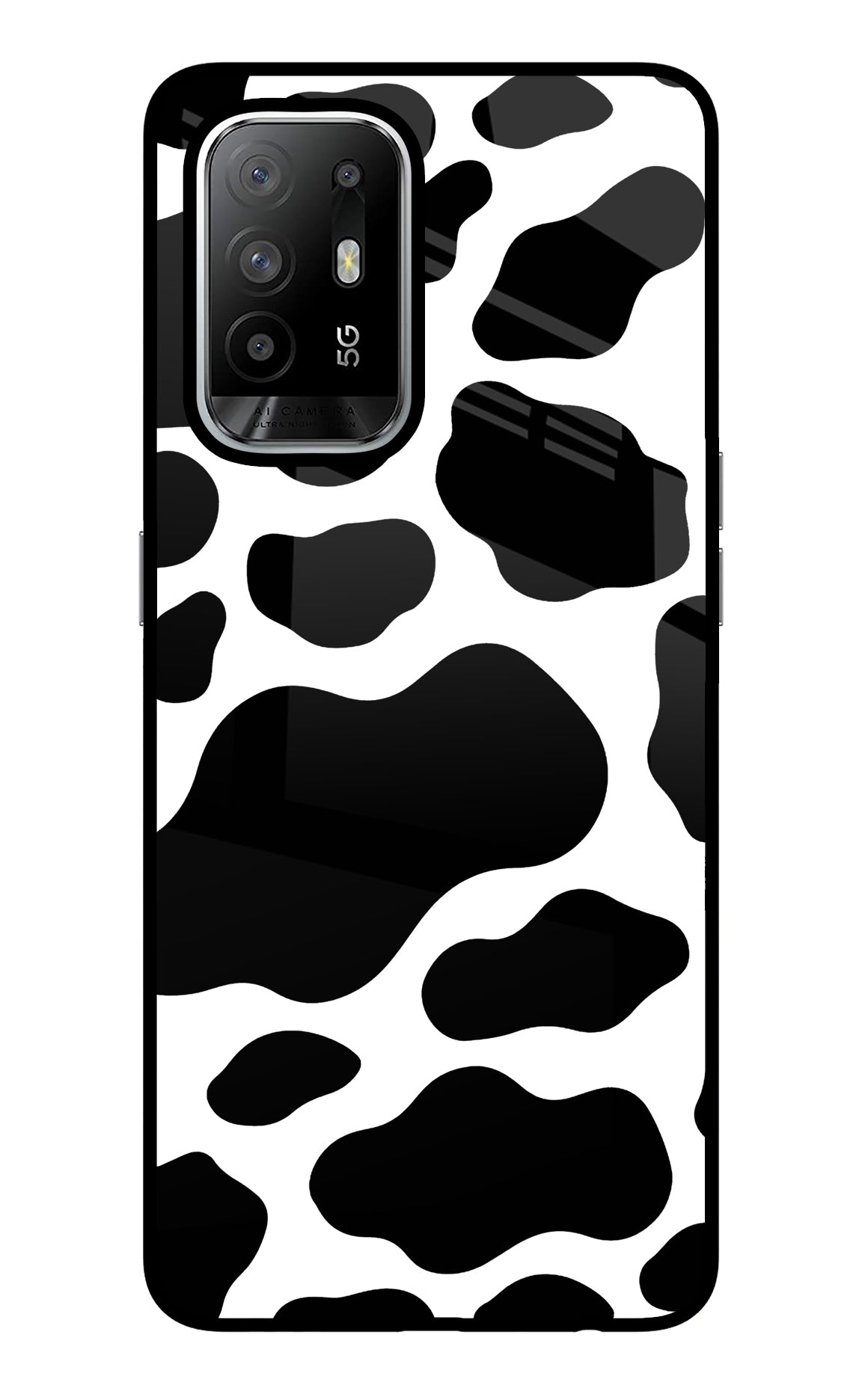 Cow Spots Oppo F19 Pro+ Glass Case