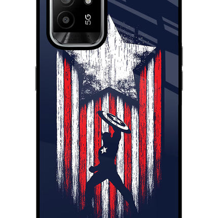 Captain America Marvel Art Oppo F19 Pro+ Glass Case Back Cover by Casekaro