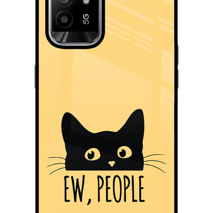Ew People Catitude Oppo F19 Pro+ Glass Case Back Cover by Casekaro