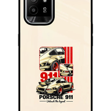 Classic Porsche 911 Oppo F19 Pro+ Glass Case Back Cover by Casekaro