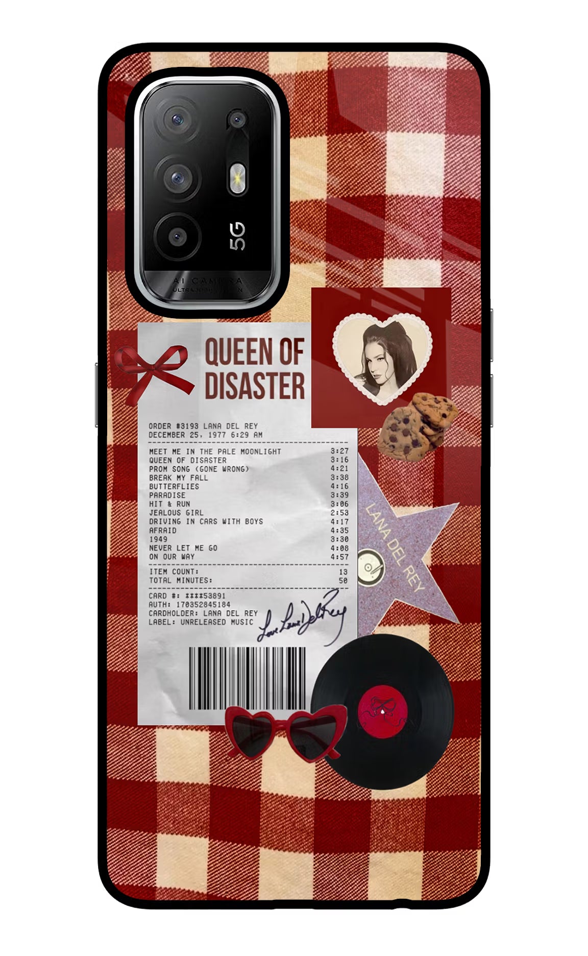 Queen of Disaster Oppo F19 Pro+ Glass Case Back Cover by Casekaro
