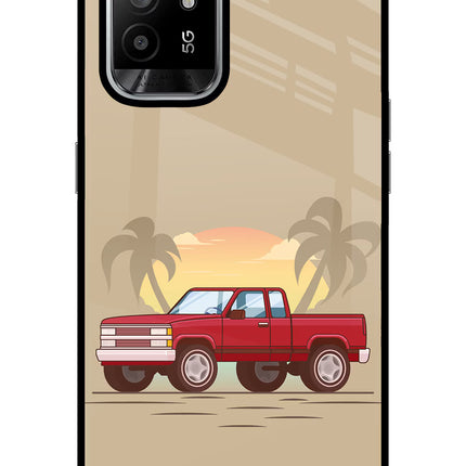 Desert Classic Drive Oppo F19 Pro+ Glass Case Back Cover by Casekaro