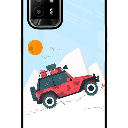 Mountain Trail Beast Oppo F19 Pro+ Glass Case Back Cover by Casekaro