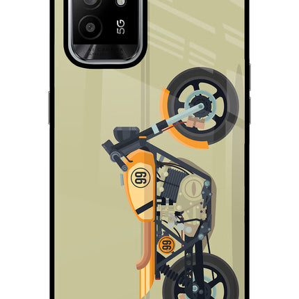 Vertical Speedster Oppo F19 Pro+ Glass Case Back Cover by Casekaro