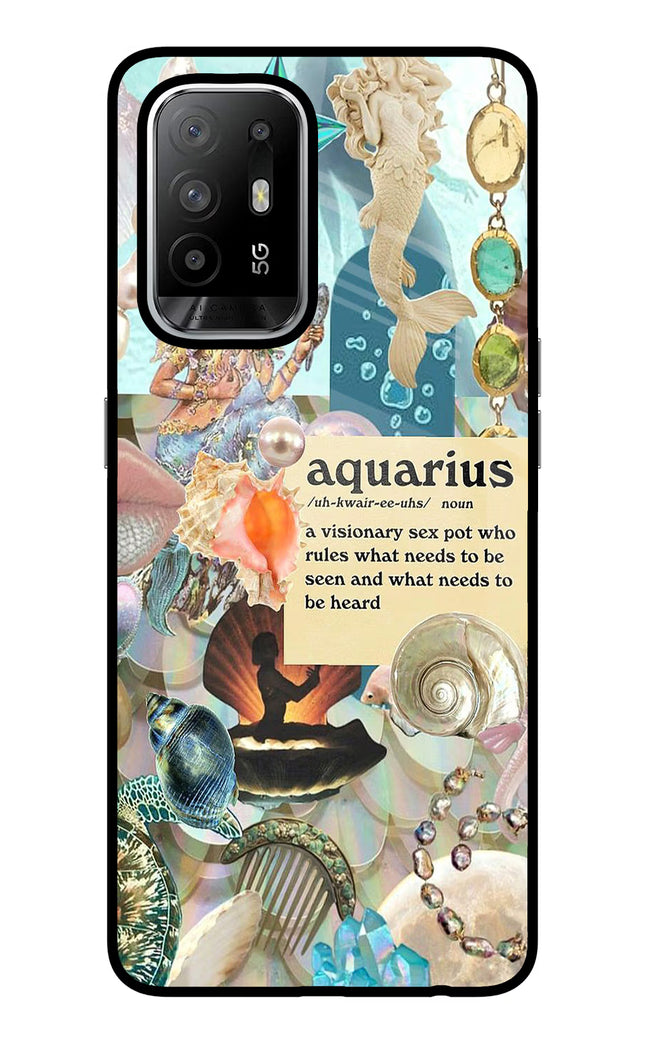 Aquarius Zodiac Oppo F19 Pro+ Glass Case