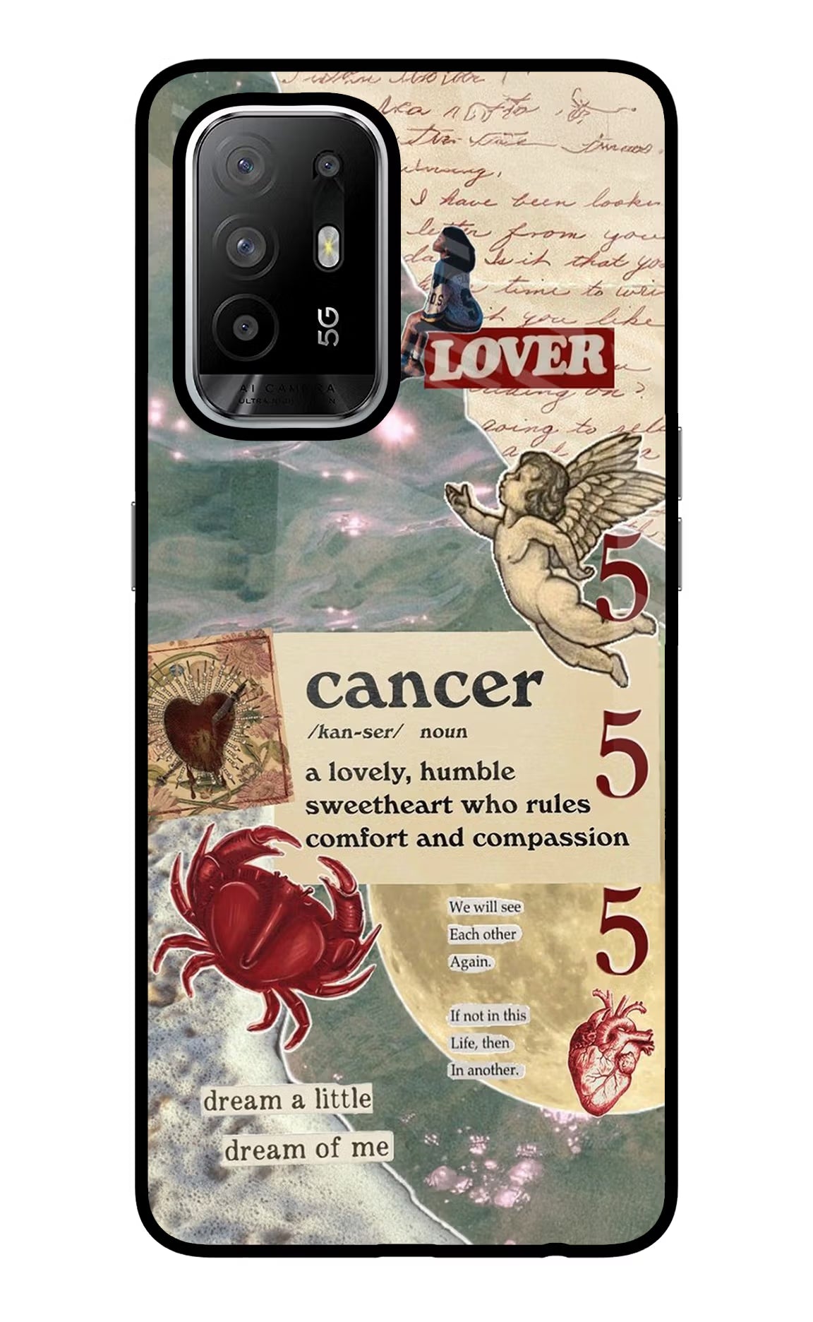 Cancer Zodiac Oppo F19 Pro+ Glass Case