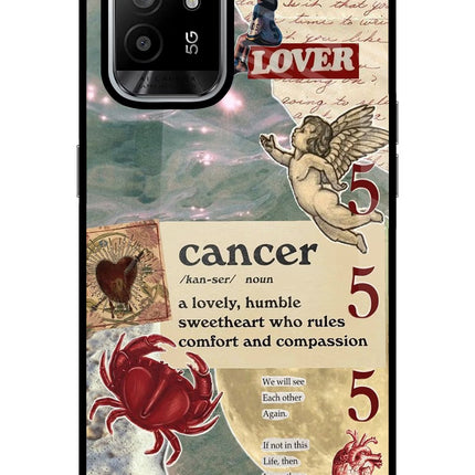 Cancer Zodiac Oppo F19 Pro+ Glass Case Back Cover by Casekaro