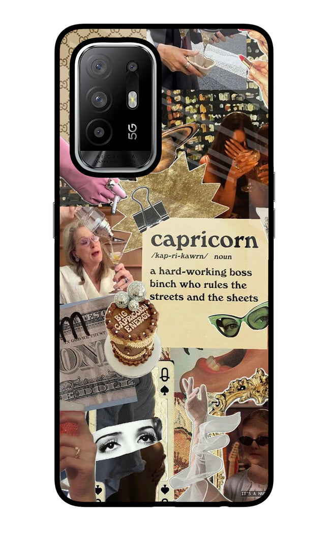 Capricorn Zodiac Oppo F19 Pro+ Glass Case