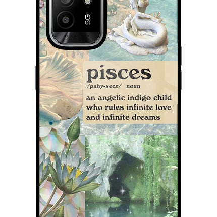 Pisces Zodiac Oppo F19 Pro+ Glass Case Back Cover by Casekaro