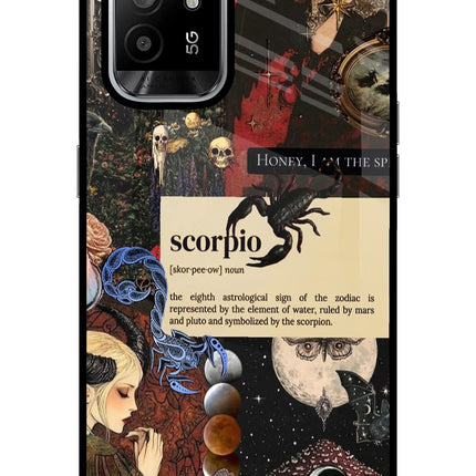 Scorpio Zodiac Oppo F19 Pro+ Glass Case Back Cover by Casekaro