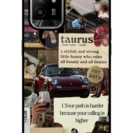 Taurus Zodiac Oppo F19 Pro+ Glass Case Back Cover by Casekaro