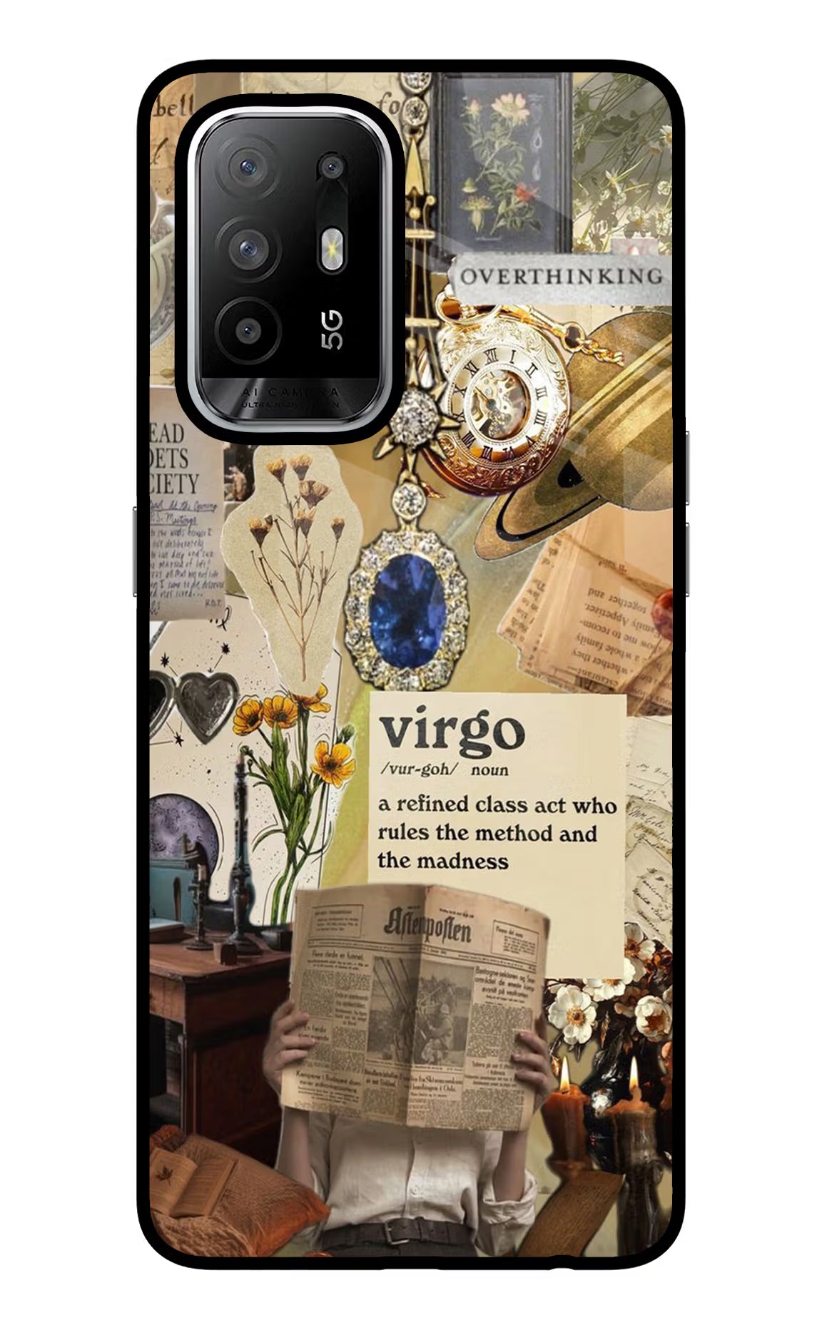 Virgo Zodiac Oppo F19 Pro+ Glass Case Back Cover by Casekaro
