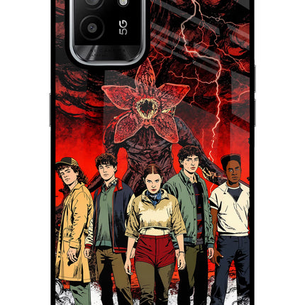 Ordinary Things Characters Oppo F19 Pro+ Glass Case Back Cover by Casekaro