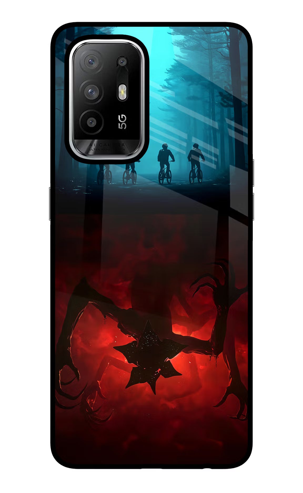 Ordinary Things Downside Up Oppo F19 Pro+ Glass Case Back Cover by Casekaro