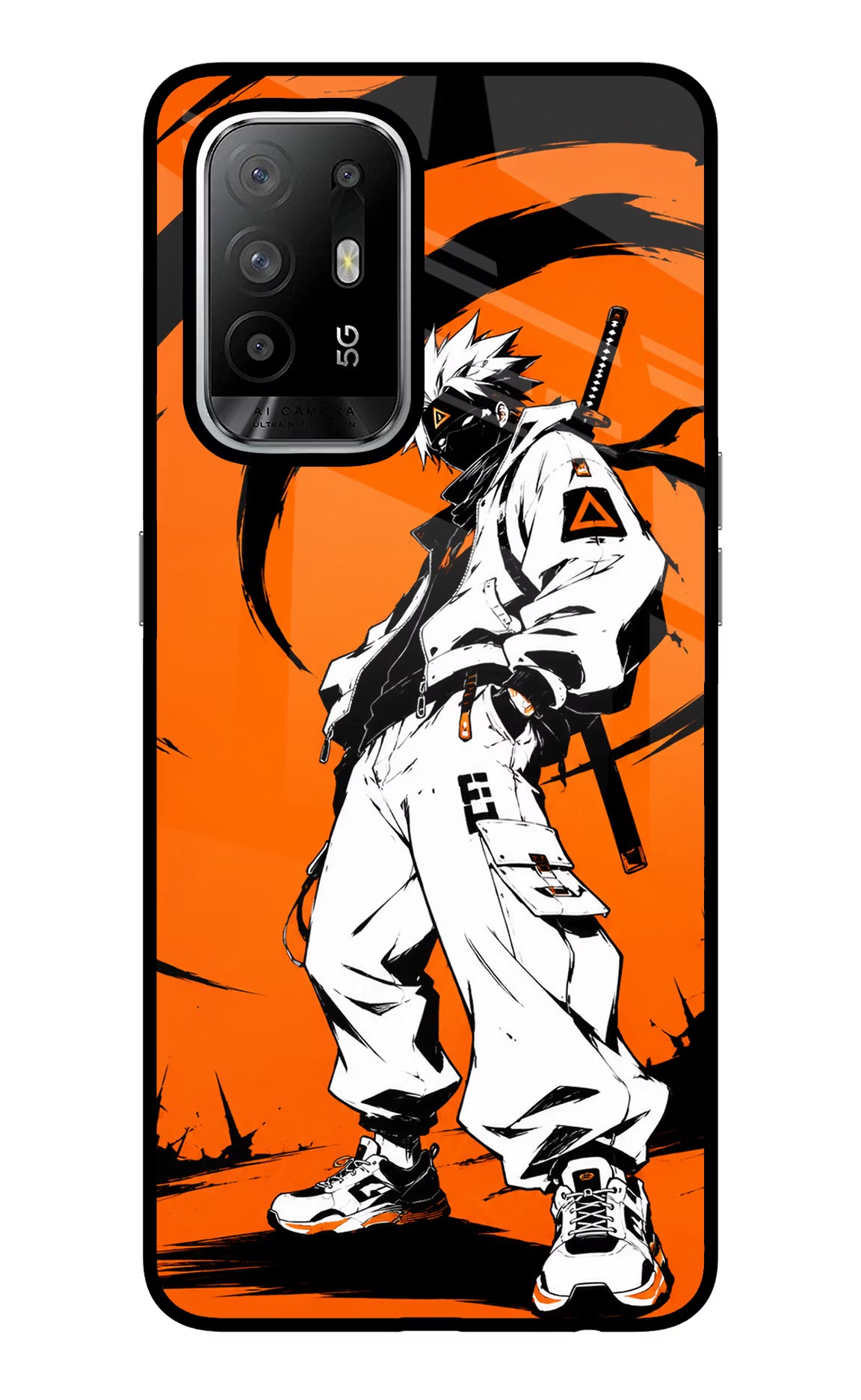 Street Samurai  Oppo F19 Pro+ Glass Case Back Cover by Casekaro