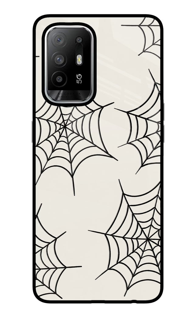 Spider Web Oppo F19 Pro+ Glass Case