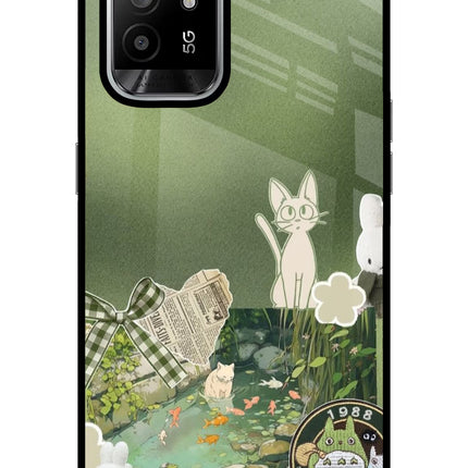 Aesthetic anime Oppo F19 Pro+ Glass Case