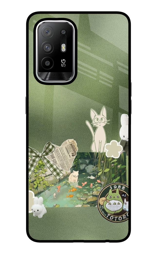 Aesthetic anime Oppo F19 Pro+ Glass Case