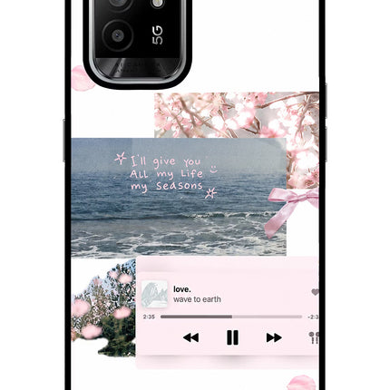 Wave to earth Oppo F19 Pro+ Glass Case Back Cover by Casekaro
