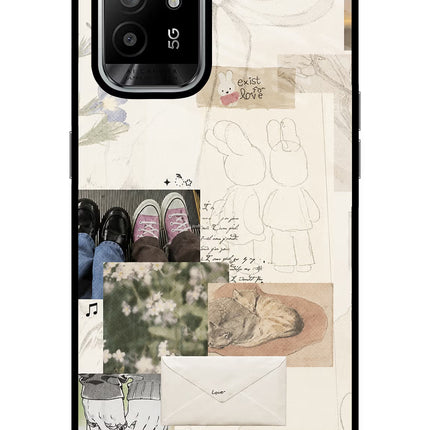 Soft Aesthetic Oppo F19 Pro+ Glass Case Back Cover by Casekaro