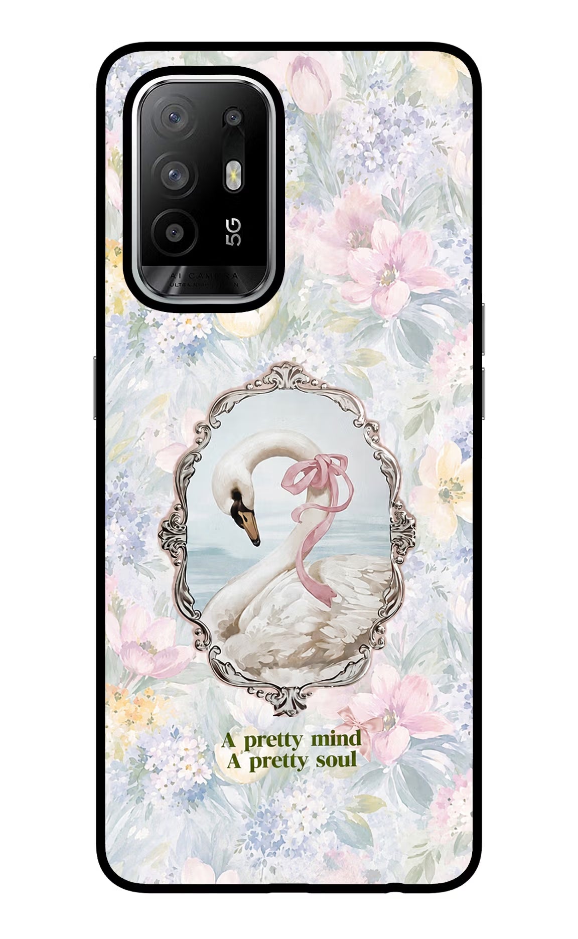 Pretty Mind Pretty Soul Oppo F19 Pro+ Glass Case