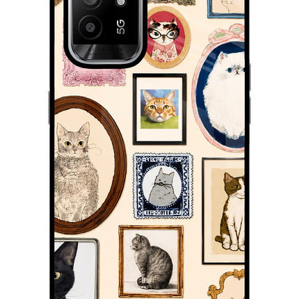 Mirror Cats Oppo F19 Pro+ Glass Case Back Cover by Casekaro