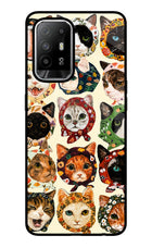 Cool Cat Oppo F19 Pro+ Glass Case