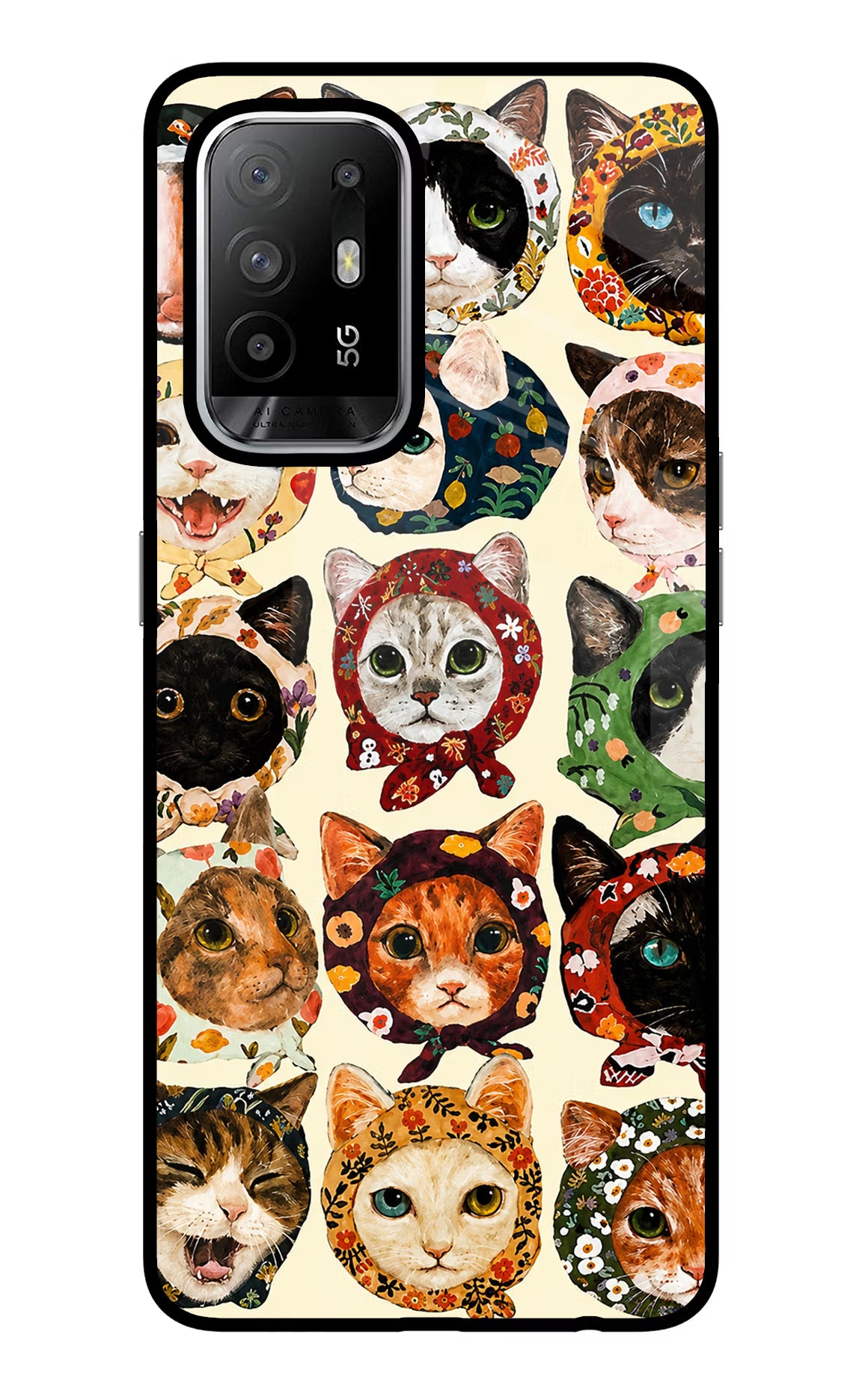 Cool Cat Oppo F19 Pro+ Glass Case